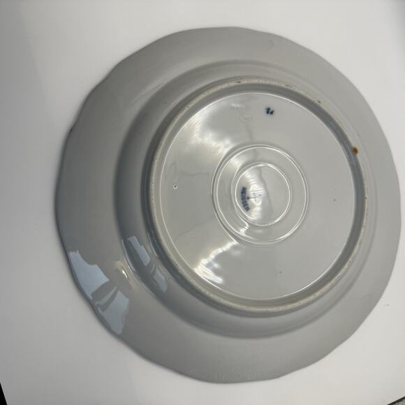 Set of 2 Antique Meissen Blue & White Blue Onion Print Plates 9.5” - Picture 5 of 6